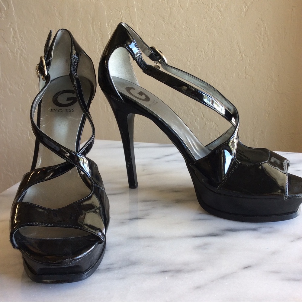 Guess Patent Leather Peep Toe heels